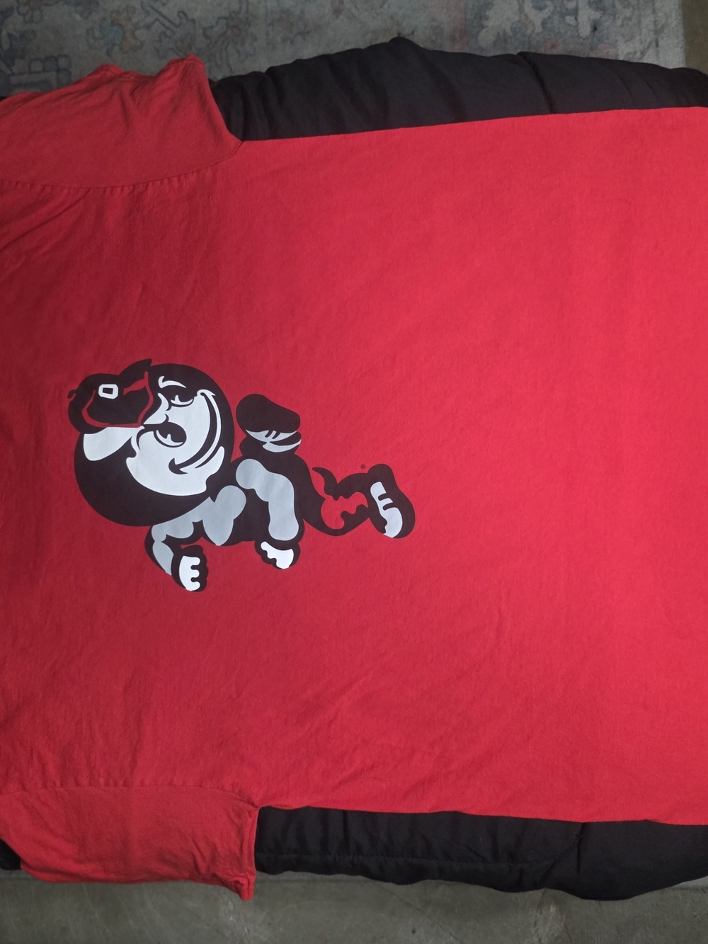Top of the World Red Short Sleeve Tee Ohio State Buckeye Brutus Mascot